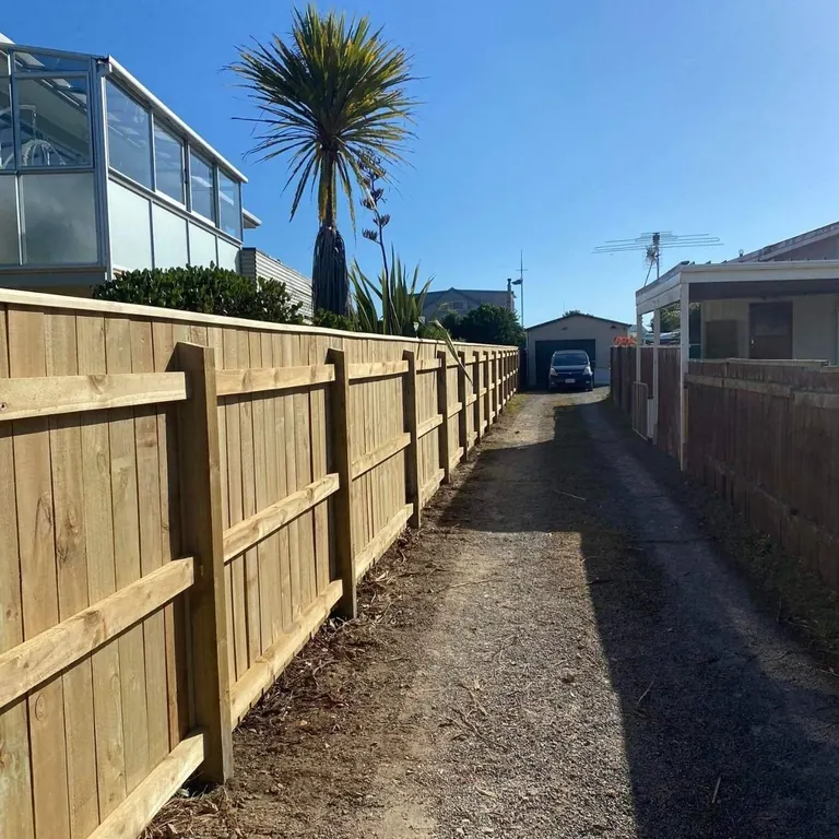 Timber boundary fencing